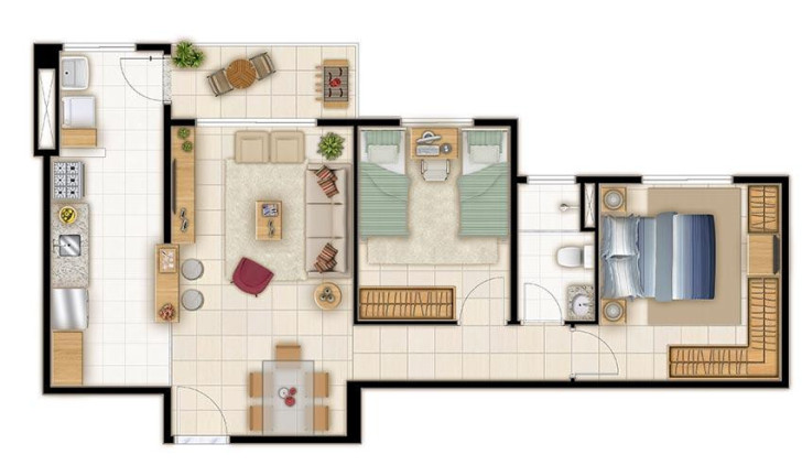 Imagem Apartamento com 2 Quartos à Venda, 60 m² em Morada Do Sol - Teresina Imagem Apartamento com 2 Quartos à Venda, 60 m² em Morada Do Sol - Teresina