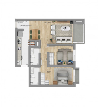 Imagem Apartamento com 2 Quartos à Venda, 72 m² em Centro  - Canela