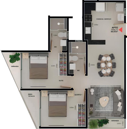 Imagem Cobertura com 3 Quartos à Venda, 83 m² em Jardim Oceania - João Pessoa Imagem Cobertura com 3 Quartos à Venda, 83 m² em Jardim Oceania - João Pessoa