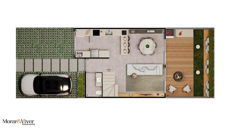 Imagem Casa com 3 Quartos à Venda, 103 m² em Santa Felicidade - Curitiba Imagem Casa com 3 Quartos à Venda, 103 m² em Santa Felicidade - Curitiba