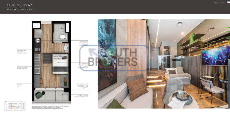 Imagem Studio com 1 Quarto à Venda, em Higienópolis - São Paulo Imagem Studio com 1 Quarto à Venda, em Higienópolis - São Paulo