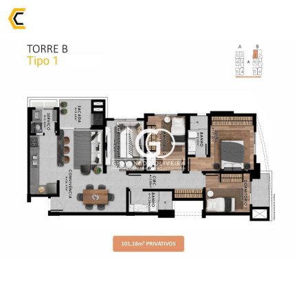 Imagem Apartamento com 4 Quartos à Venda, 101 m² em Michel - Criciúma Imagem Apartamento com 4 Quartos à Venda, 101 m² em Michel - Criciúma