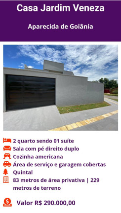 Imagem Casa com 2 Quartos à Venda, 146 m² em Goiânia Imagem Casa com 2 Quartos à Venda, 146 m² em Goiânia