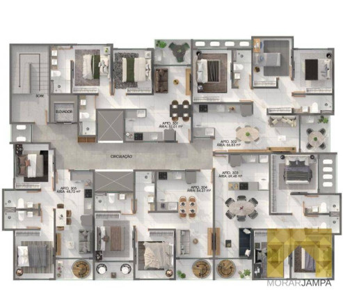 Imagem Apartamento com 2 Quartos à Venda, 53 m² em Bessa - João Pessoa