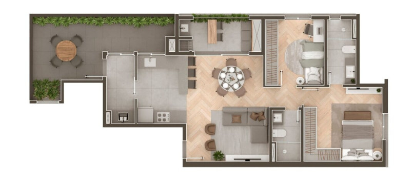 Imagem Apartamento com 2 Quartos à Venda, 7.277 m² em água Verde - Curitiba