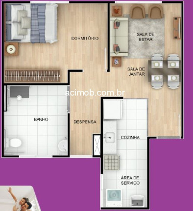 Imagem Imóvel com 2 Quartos à Venda, 39 m² em Jardim Limoeiro - Camaçari