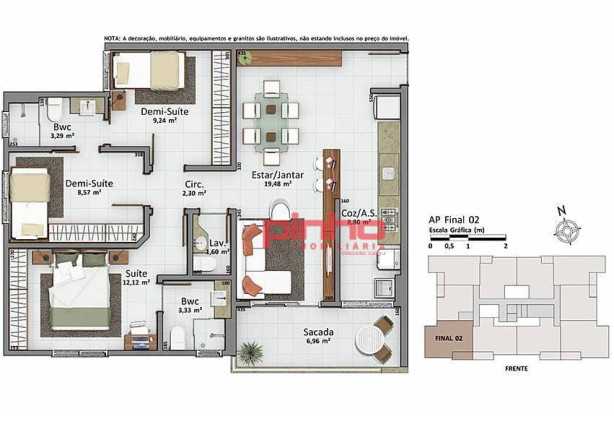 Imagem Apartamento com 3 Quartos à Venda, 98 m² em Cidade Universitária Pedra Branca - Palhoça Imagem Apartamento com 3 Quartos à Venda, 98 m² em Cidade Universitária Pedra Branca - Palhoça