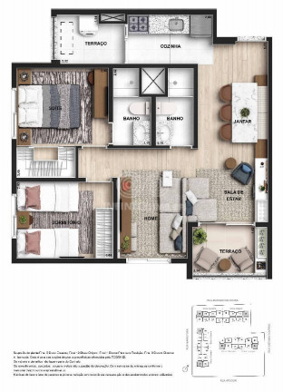 Imagem Apartamento com 3 Quartos à Venda, 63 m² em Vila Carrão - São Paulo