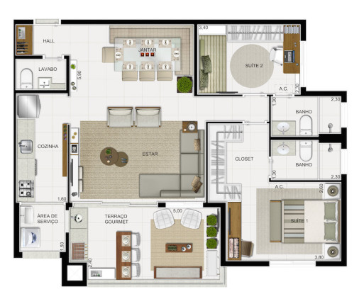Imagem Apartamento com 2 Quartos à Venda, 142 m² em Morumbi - São Paulo Imagem Apartamento com 2 Quartos à Venda, 142 m² em Morumbi - São Paulo