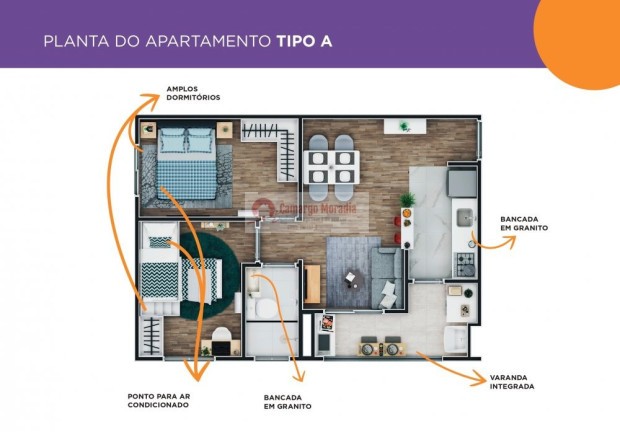 Imagem Apartamento com 2 Quartos à Venda, 47 m² em Cidade Kemel - Poá