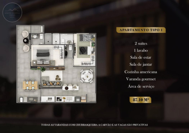 Imagem Imóvel com 2 Quartos à Venda, 87 m² em Boqueirão - Praia Grande