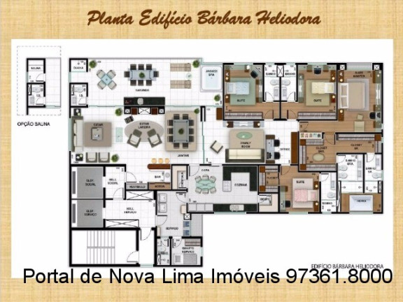 Imagem Apartamento com 4 Quartos à Venda, 280 m² em Vale Do Sereno - Nova Lima