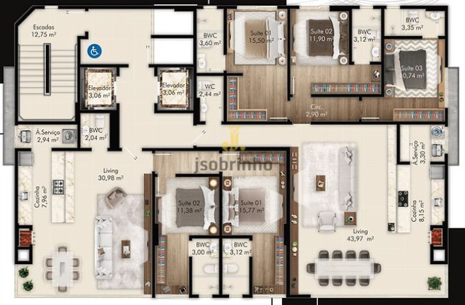 Cobertura com 3 Quartos à Venda, 91 m² em Perequê - Porto Belo