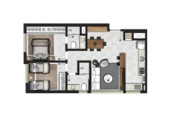 Imagem Apartamento com 2 Quartos à Venda, 62 m² em Cristo Redentor - Porto Alegre Imagem Apartamento com 2 Quartos à Venda, 62 m² em Cristo Redentor - Porto Alegre