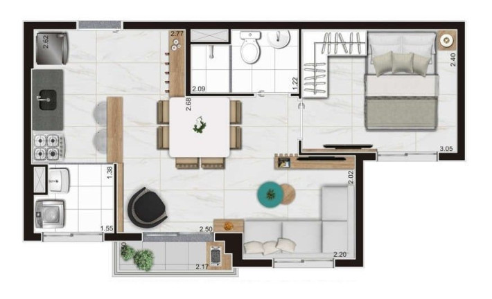 Imagem Apartamento com 2 Quartos à Venda, 39 m² em Vila Mascote - São Paulo