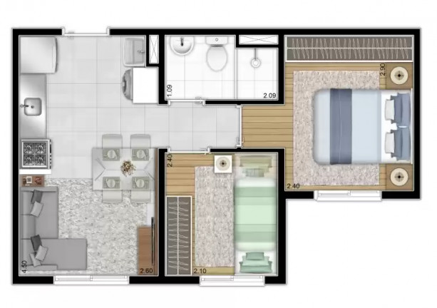 Imagem Apartamento com 2 Quartos à Venda, 32 m² em Sacomã - São Paulo Imagem Apartamento com 2 Quartos à Venda, 32 m² em Sacomã - São Paulo