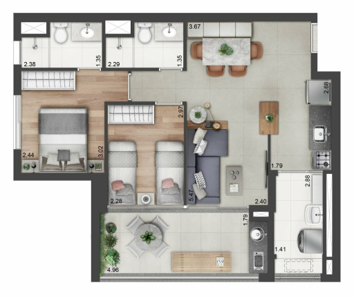 Imagem Apartamento com 2 Quartos à Venda, 67 m² em Santo Amaro - São Paulo Imagem Apartamento com 2 Quartos à Venda, 67 m² em Santo Amaro - São Paulo