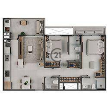 Imagem Apartamento com 2 Quartos à Venda, 81 m² em Estreito - Florianópolis