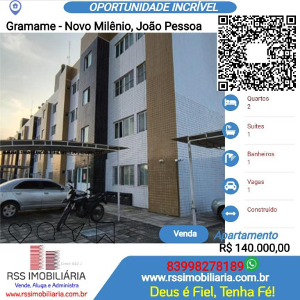 Imagem Apartamento com 2 Quartos à Venda, 50 m² em Gramame - Novo Milênio - João Pessoa Imagem Apartamento com 2 Quartos à Venda, 50 m² em Gramame - Novo Milênio - João Pessoa