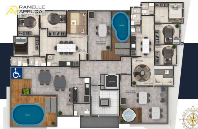 Imagem Apartamento com 2 Quartos à Venda, 105 m² em Bessa - João Pessoa Imagem Apartamento com 2 Quartos à Venda, 105 m² em Bessa - João Pessoa