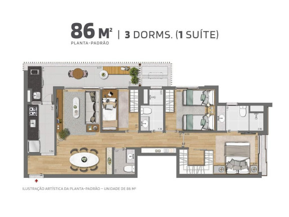 Imagem Apartamento com 3 Quartos à Venda, 86 m² em Brooklin - São Paulo Imagem Apartamento com 3 Quartos à Venda, 86 m² em Brooklin - São Paulo