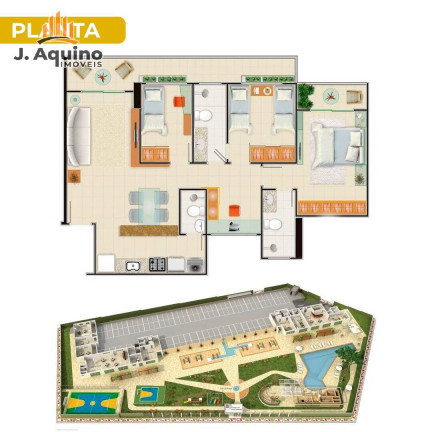 Imagem Apartamento com 3 Quartos à Venda, 84 m² em Pici - Fortaleza Imagem Apartamento com 3 Quartos à Venda, 84 m² em Pici - Fortaleza