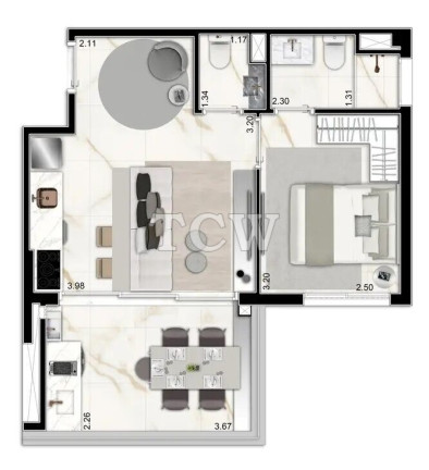 Imagem Apartamento com 1 Quarto para Alugar, 41 m² em Vila Clementino - São Paulo Imagem Apartamento com 1 Quarto para Alugar, 41 m² em Vila Clementino - São Paulo