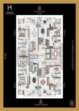 Imagem Apartamento com 2 Quartos à Venda, 97 m² em Perequê - Porto Belo