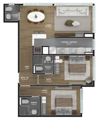 Imagem Apartamento com 2 Quartos à Venda, 82 m² em Floresta - Gramado Imagem Apartamento com 2 Quartos à Venda, 82 m² em Floresta - Gramado