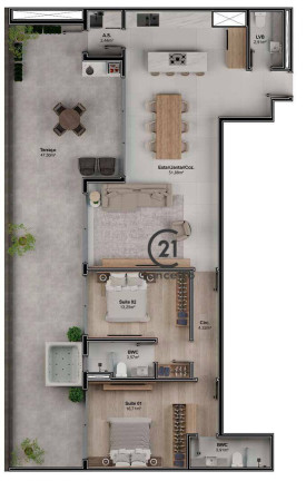 Imagem Cobertura com 2 Quartos à Venda, 180 m² em Estreito - Florianópolis Imagem Cobertura com 2 Quartos à Venda, 180 m² em Estreito - Florianópolis