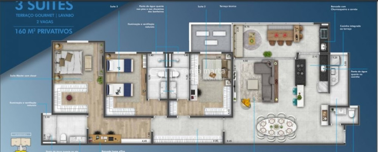 Imagem Apartamento com 3 Quartos à Venda, 160 m² em Centro - Lorena Imagem Apartamento com 3 Quartos à Venda, 160 m² em Centro - Lorena