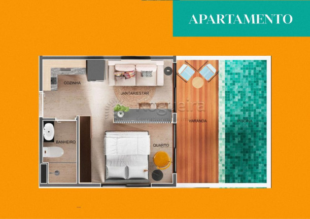 Apartamento com 1 Quarto à Venda, 36 m² em Porto De Galinhas - Ipojuca