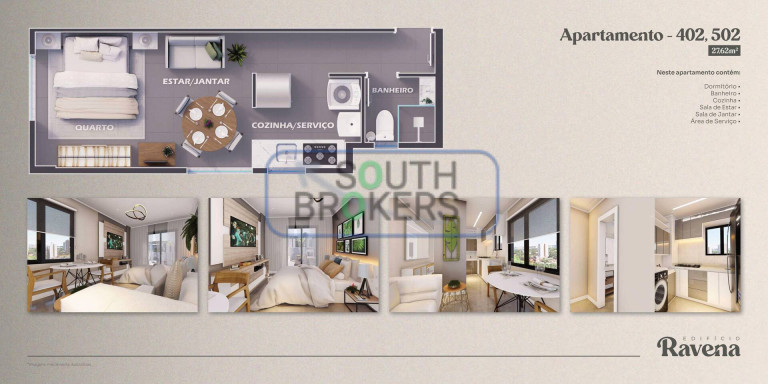 Imagem Apartamento com 2 Quartos à Venda, 27 m² em Hauer - Curitiba Imagem Apartamento com 2 Quartos à Venda, 27 m² em Hauer - Curitiba