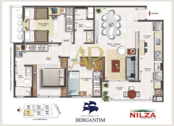 Imagem Apartamento com 3 Quartos à Venda, 86 m² em Capoeiras - Florianópolis Imagem Apartamento com 3 Quartos à Venda, 86 m² em Capoeiras - Florianópolis