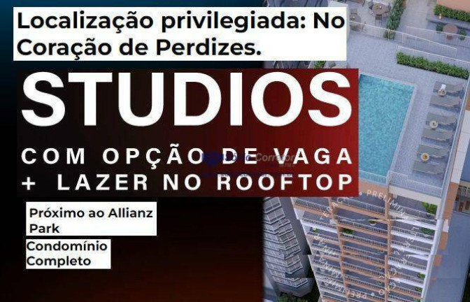 Imagem Studio com 1 Quarto à Venda, 26 m² em Perdizes - São Paulo Imagem Studio com 1 Quarto à Venda, 26 m² em Perdizes - São Paulo