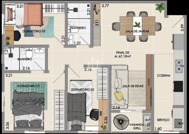 Imagem Apartamento com 3 Quartos à Venda, 66 m² em Vila Guarani - Mauá Imagem Apartamento com 3 Quartos à Venda, 66 m² em Vila Guarani - Mauá
