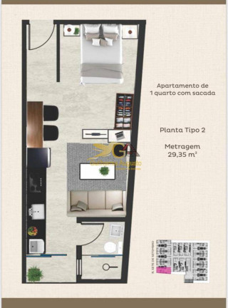 Imagem Apartamento com 1 Quarto à Venda, 29 m² em Matozinhos - São João Del Rei