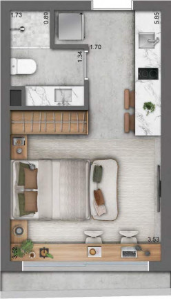 Imagem Imóvel com 1 Quarto à Venda, 23 m² em Azenha - Porto Alegre Imagem Imóvel com 1 Quarto à Venda, 23 m² em Azenha - Porto Alegre