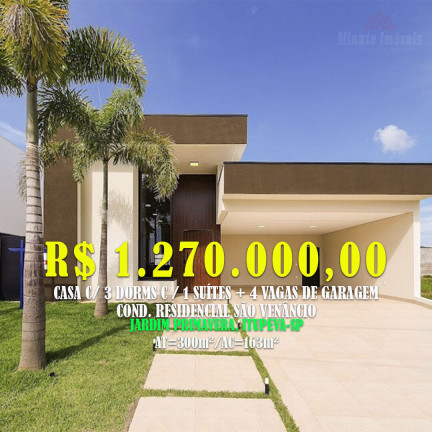 Imagem Casa com 3 Quartos à Venda, 163 m² em Jardim Primavera - Itupeva Imagem Casa com 3 Quartos à Venda, 163 m² em Jardim Primavera - Itupeva