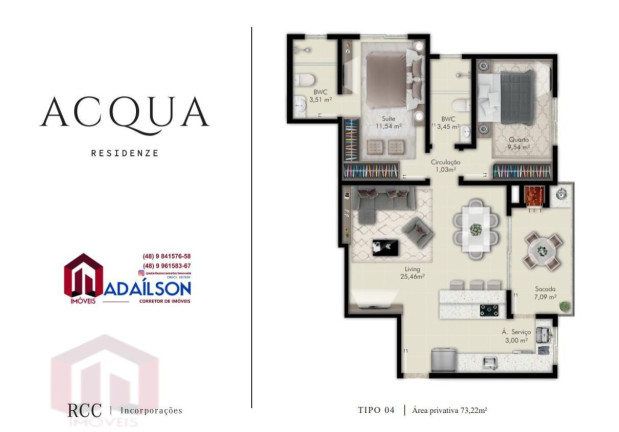 Imagem Imóvel com 2 Quartos à Venda, 73 m²
