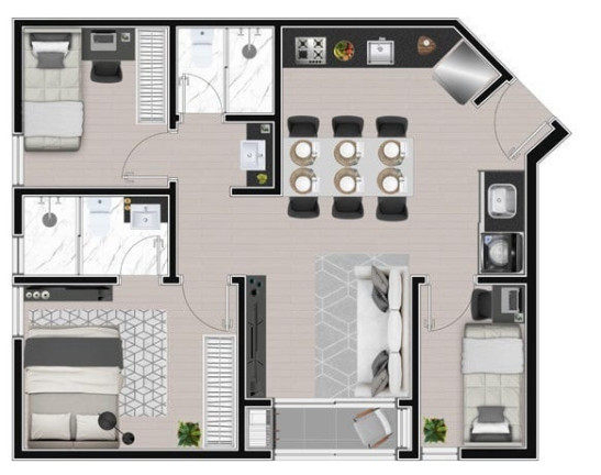 Imagem Apartamento com 3 Quartos à Venda, 47 m² em Ecoville - Curitiba Imagem Apartamento com 3 Quartos à Venda, 47 m² em Ecoville - Curitiba