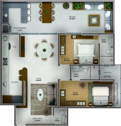 Imagem Apartamento com 2 Quartos à Venda, 81 m² em Centro - Navegantes