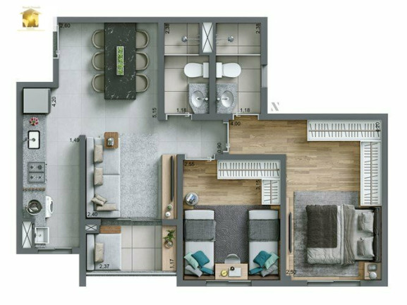 Imagem Apartamento com 2 Quartos à Venda, 50 m² em Rudge Ramos - São Bernardo Do Campo Imagem Apartamento com 2 Quartos à Venda, 50 m² em Rudge Ramos - São Bernardo Do Campo
