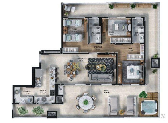 Imagem Cobertura com 3 Quartos à Venda, 158 m² em Balneário - Florianópolis Imagem Cobertura com 3 Quartos à Venda, 158 m² em Balneário - Florianópolis