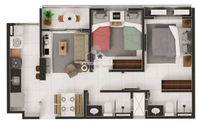 Imagem Apartamento com 2 Quartos à Venda, 51 m² em Messejana - Fortaleza Imagem Apartamento com 2 Quartos à Venda, 51 m² em Messejana - Fortaleza