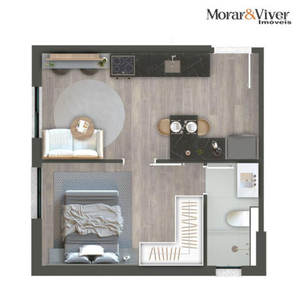 Imagem Apartamento com 1 Quarto à Venda, 28 m² em Centro - Curitiba Imagem Apartamento com 1 Quarto à Venda, 28 m² em Centro - Curitiba