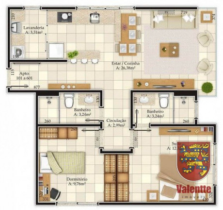 Imagem Apartamento com 2 Quartos à Venda, em Centro - Florianópolis Imagem Apartamento com 2 Quartos à Venda, em Centro - Florianópolis