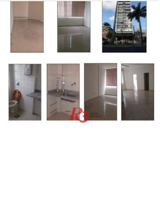 Sala Comercial à Venda ou Locação, 122 m² em Gonzaga - Santos