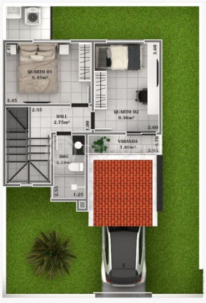Casa com 2 Quartos à Venda, 73 m² em Liberdade - Parnamirim