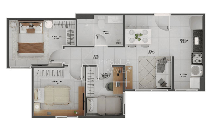 Imagem Apartamento com 2 Quartos à Venda, 42 m² em Aribiri - Vila Velha